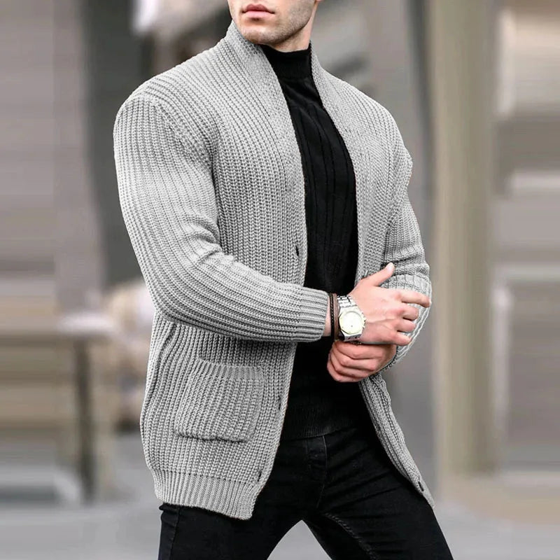 Niklas | Moderne und bequeme Herren Strick Strickjacke