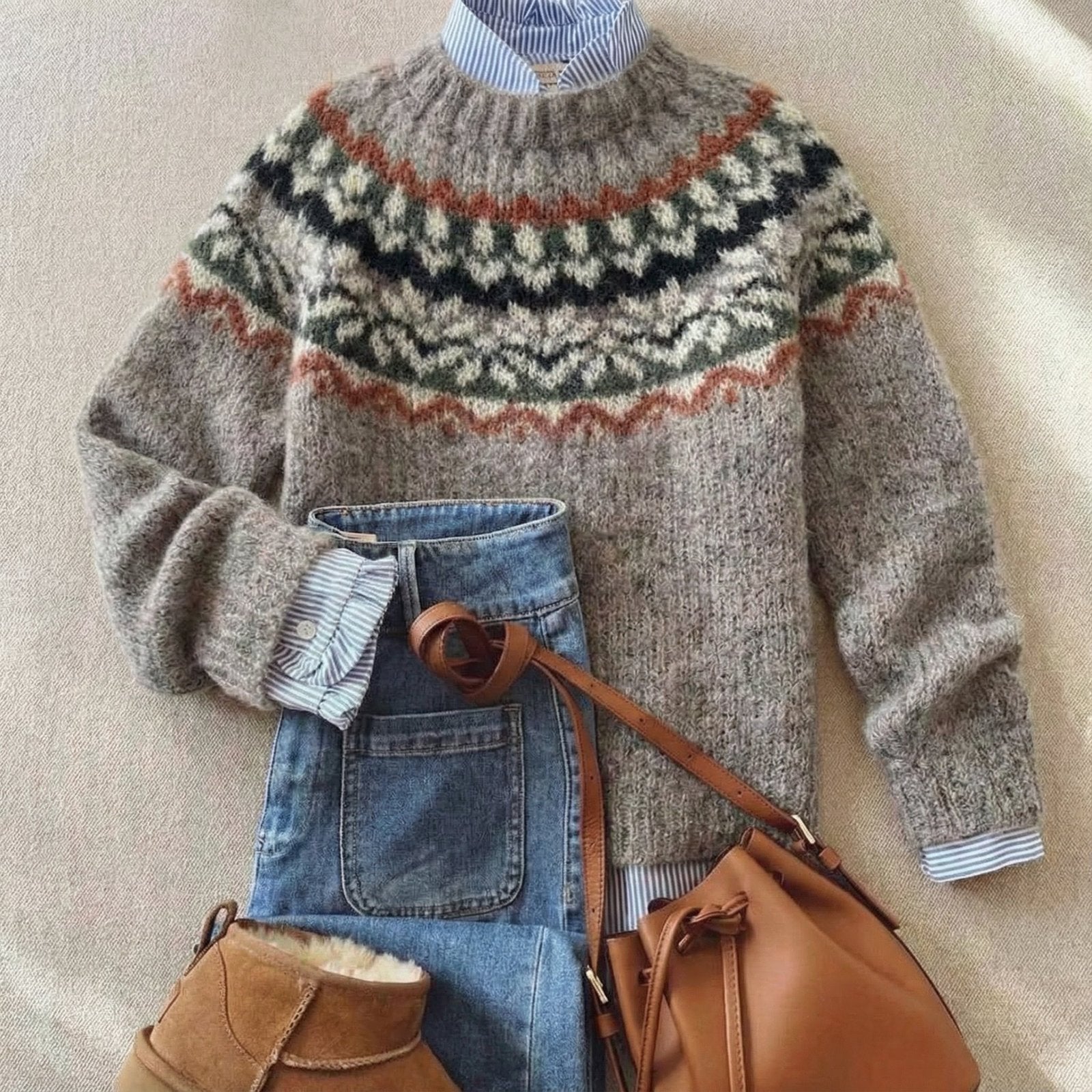 Eleanor | Klassischer Strickpullover – Nordisch Inspiriert für Frauen