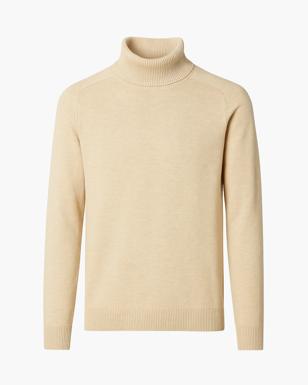 Feinstrick Rollkragenpullover mit Rippkragen