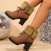 Amelie | Elegante und kuschelige Damenstiefel mit funkelnden Details