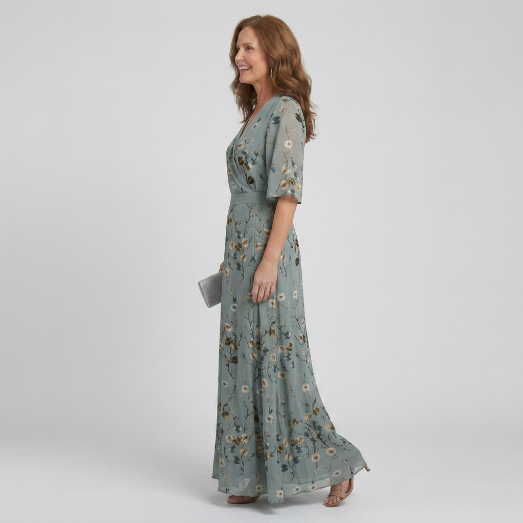 Selora | Maxi Kleid – Fließendes Design mit Halterkragen