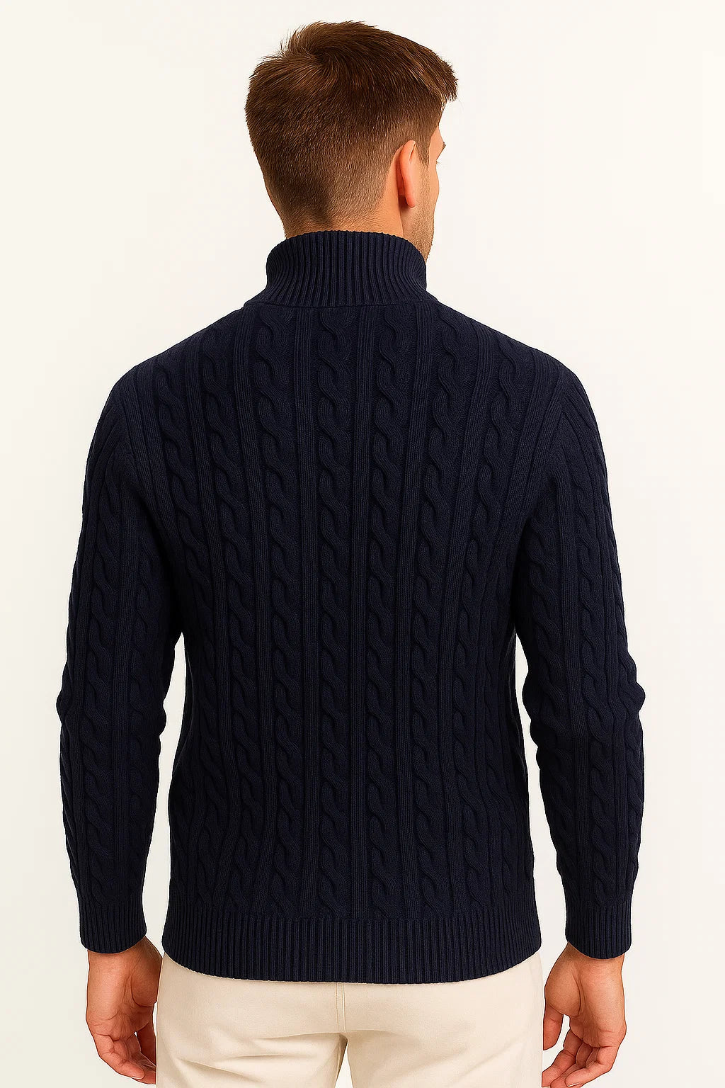 Felix | Klassischer und bequemer Herren Zopfmuster Strickpullover