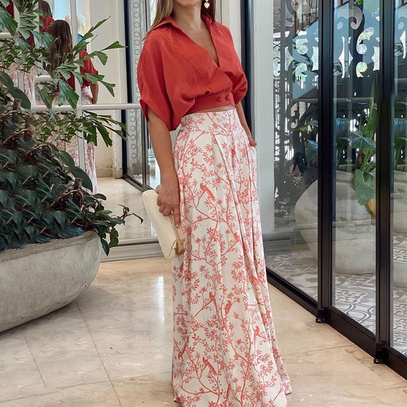 Christin | Elegantes und professionelles Blumen Zweiteiler Set