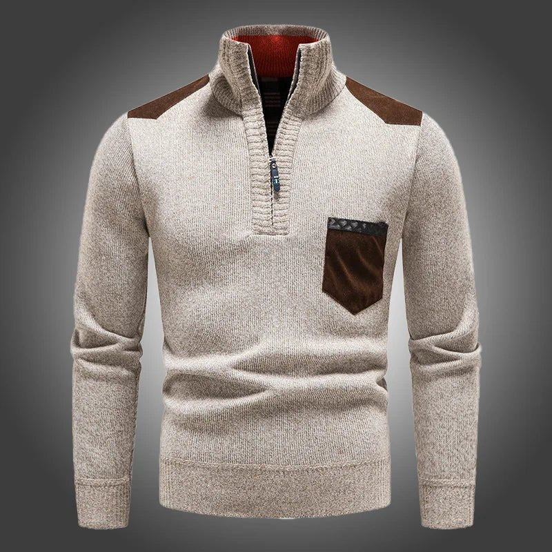 Waldo | Wool Zip Sweater – Modern Warmer für Männer