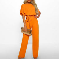 Victoria | Lässiger und moderner Damen Jumpsuit mit Bindegürtel