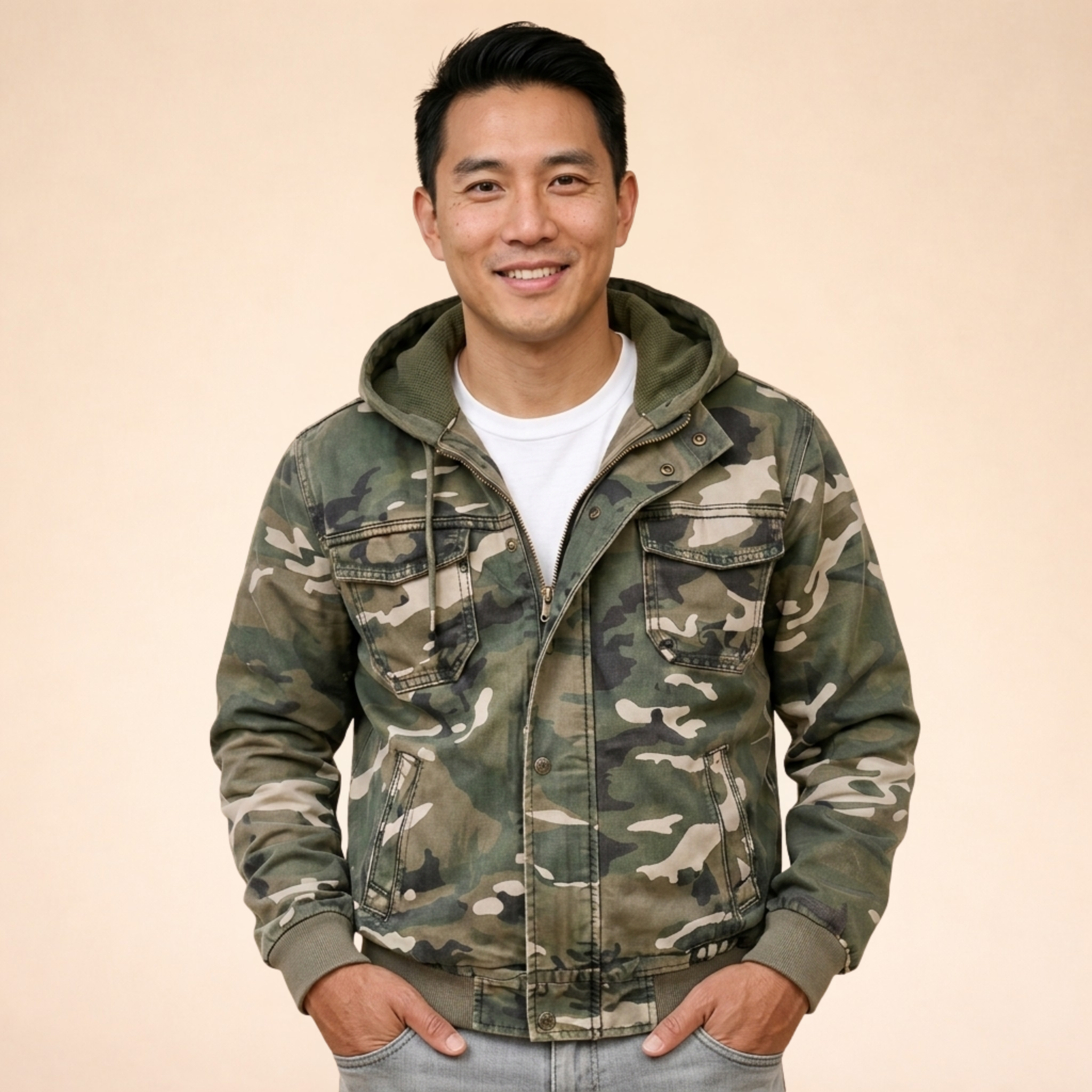 Felix | Elegante Camouflage-Cargo-Jacke