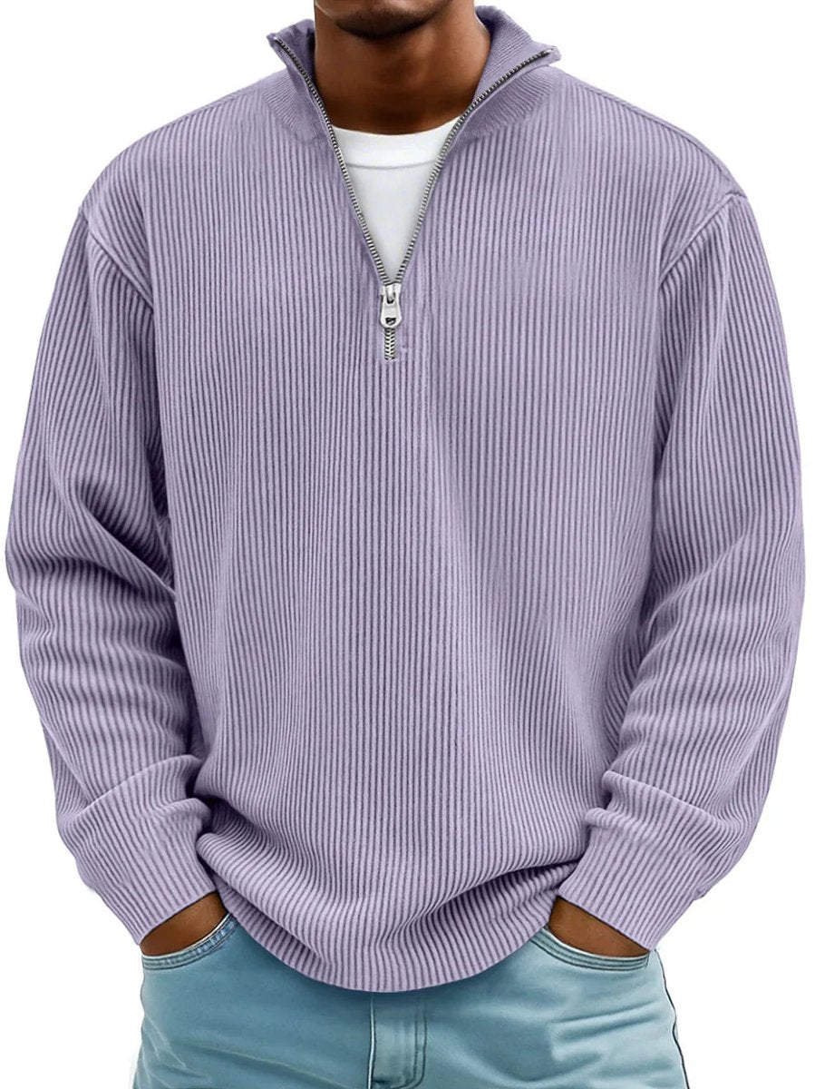 Matthias | Stilvoller Und Bequemer Herren Strickpullover mit Quarter-Zip