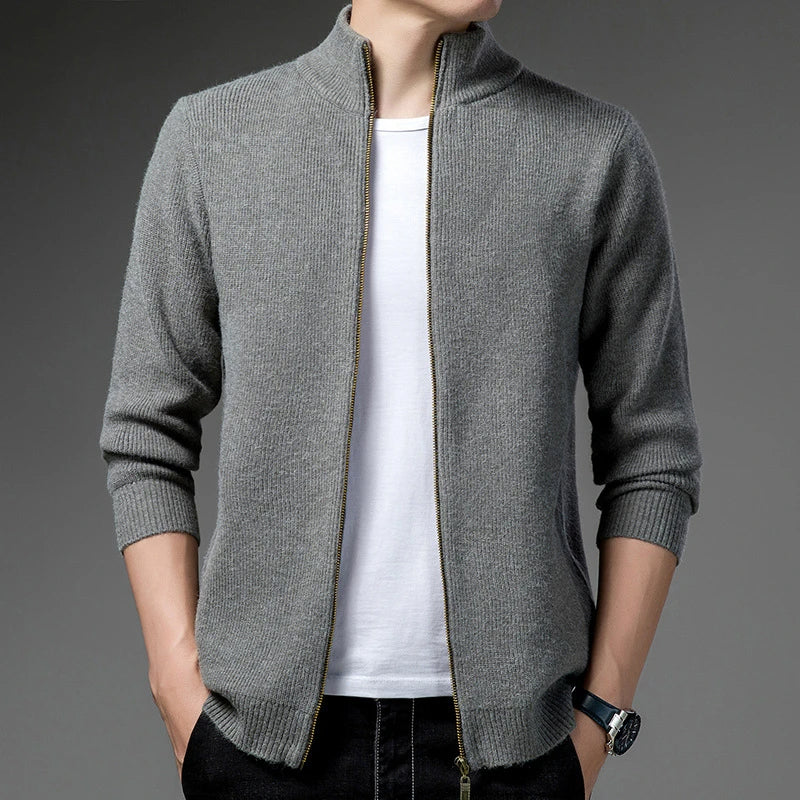 Max | Elegante und bequeme Herren Stricken Strickjacke