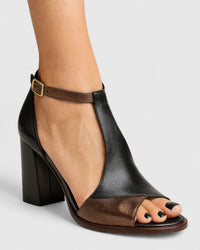 Aurora | Moderne und bequeme T-Strap Sandaletten mit Blockabsatz