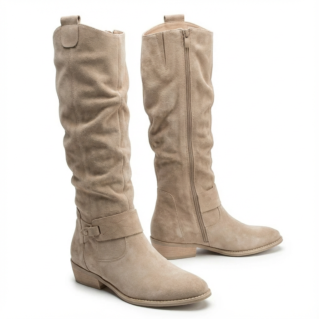 Katrin | Bequeme und elegante Kniehohe Slouch Stiefel