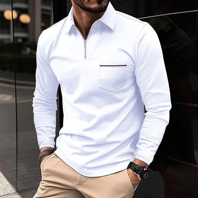 Max | Langarm-Polohemd mit Brusttasche – Klassischer Stil für Herren