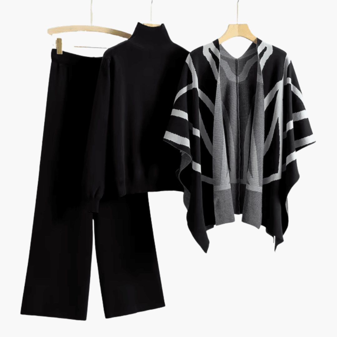Knitera | Knitwear Set – Relaxed Cardigan and Wide-Leg Trousers for Women
