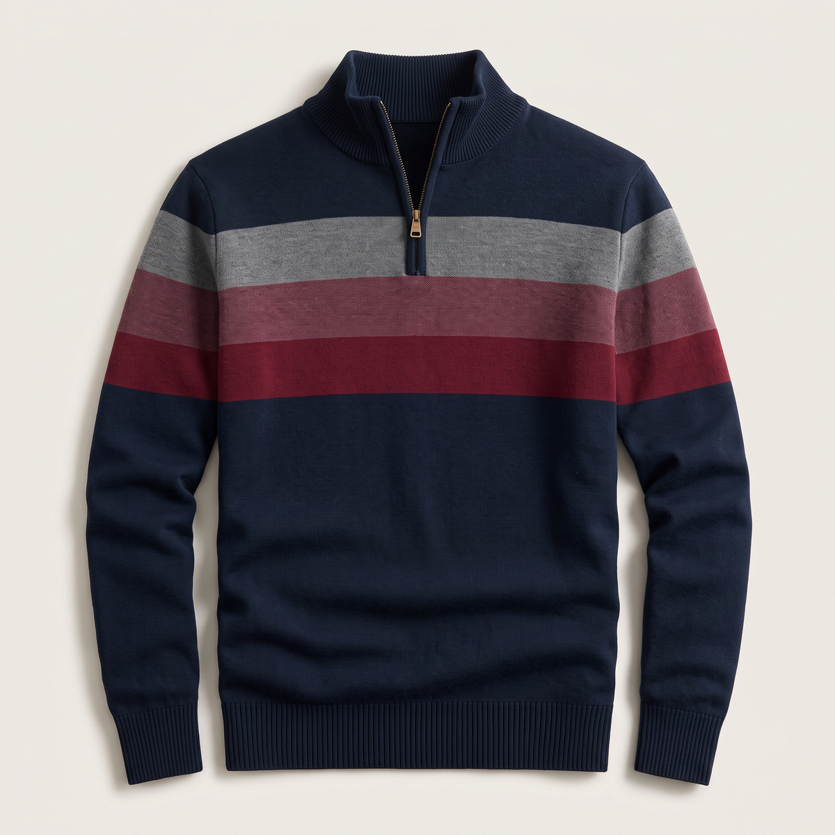 Lorven | Pullover – Midweight Strick mit Viertelreißverschluss