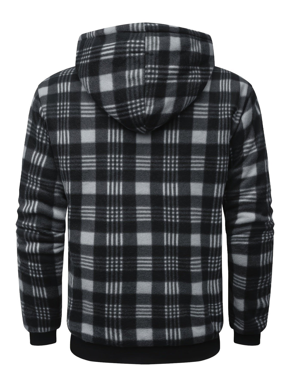 Declan | Zip-Up Hooded Jacket – Cozy Plaid Design for Men