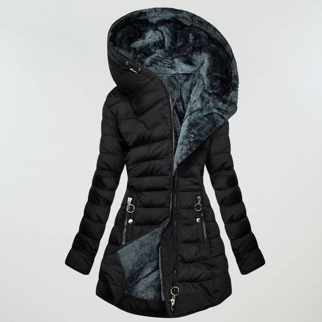 Clara | Elegante und wasserdichte lange Winterjacke