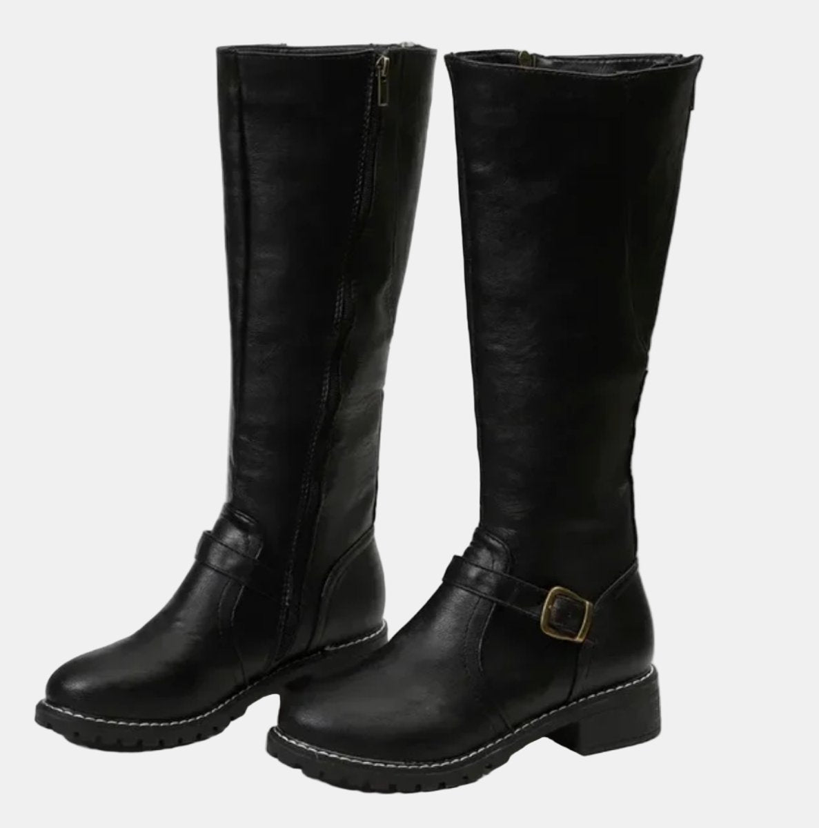 Amelie | Elegante Kniehohe Stiefel mit Schnallenriemen