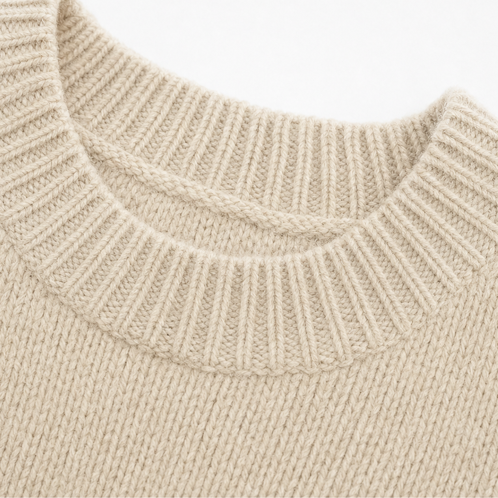 Braidenne | Knit Sweater met Gevlochten Koord en Knopen
