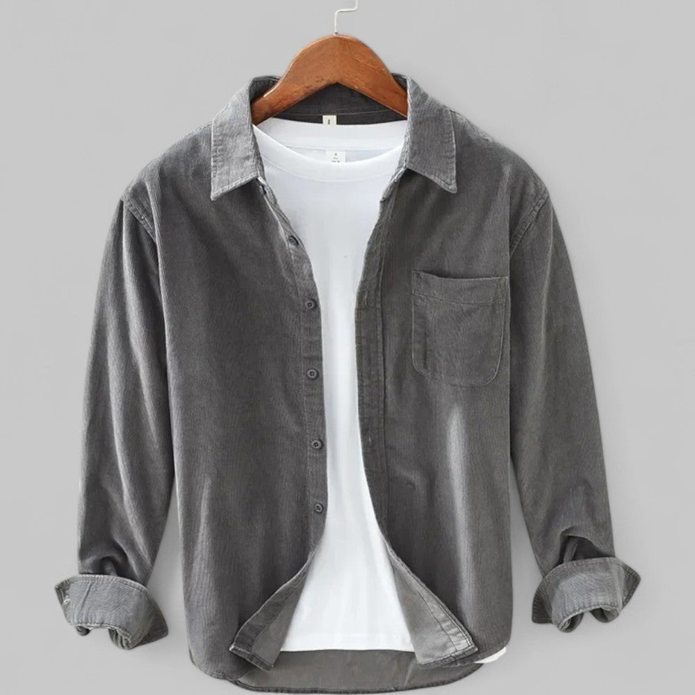 Alighiero | Corduroy Hemd mit langen Ärmeln – Retro Stil