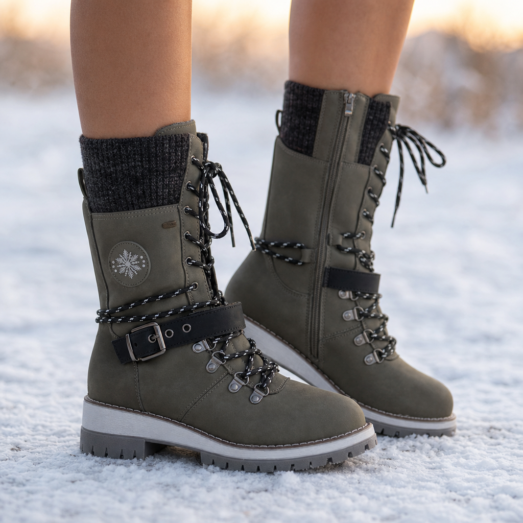 Cozette | Knit-Shaft Winter Boots – Warme und Stylische Chelsea-Stiefel für Damen