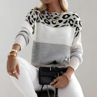 Nadine | Moderner und bequemer Strickpullover mit Leopardenmuster