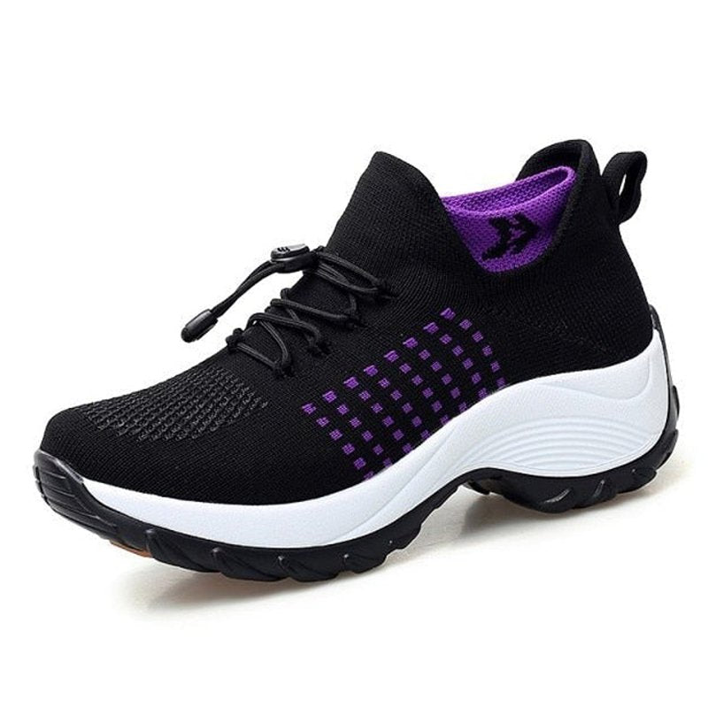 Claudia | Komfortable und stützende Orthopädische Knit-Plateau-Sneaker