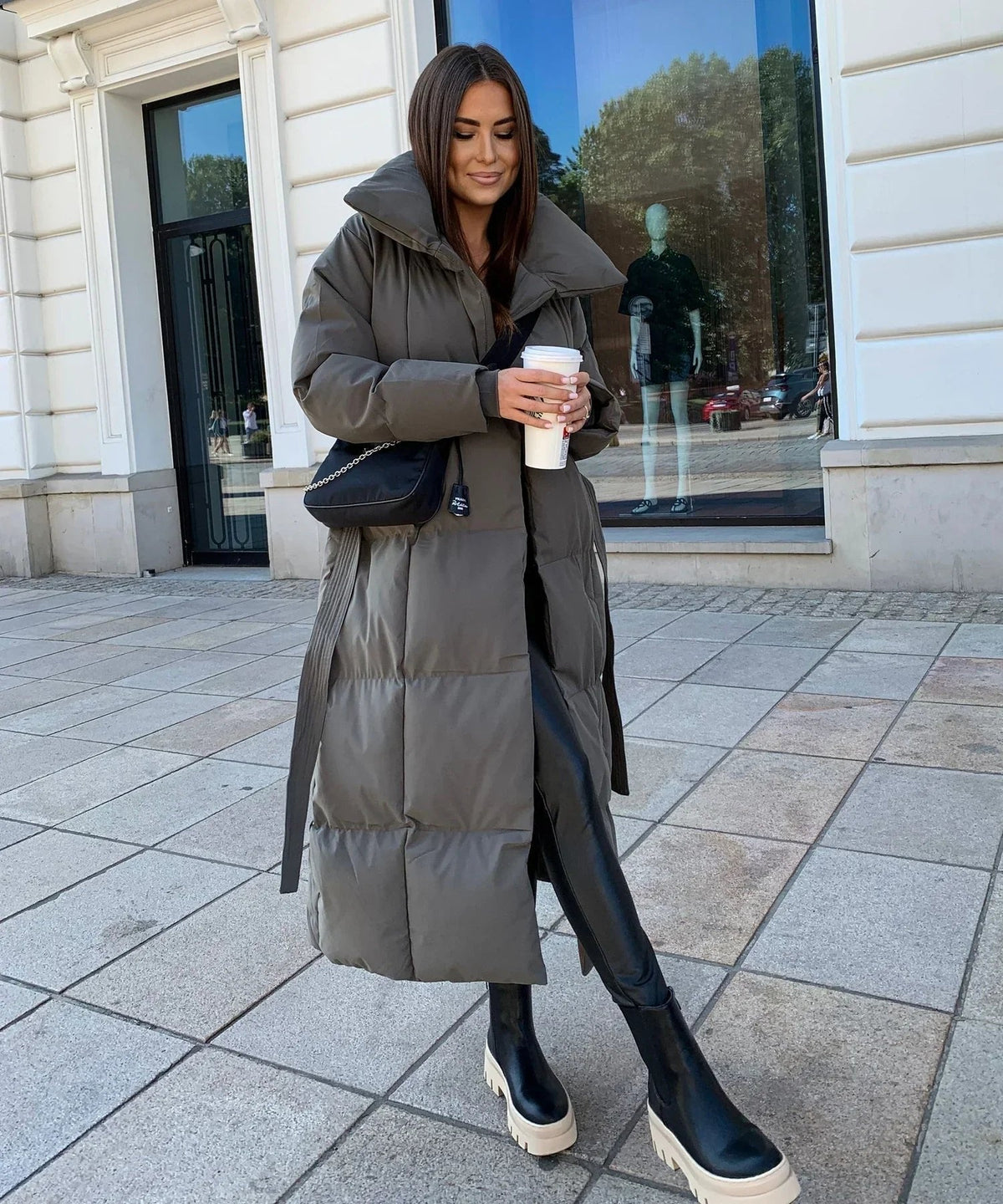 Velora | Long Puffer Jacket – Quilted Winter Coat for Women