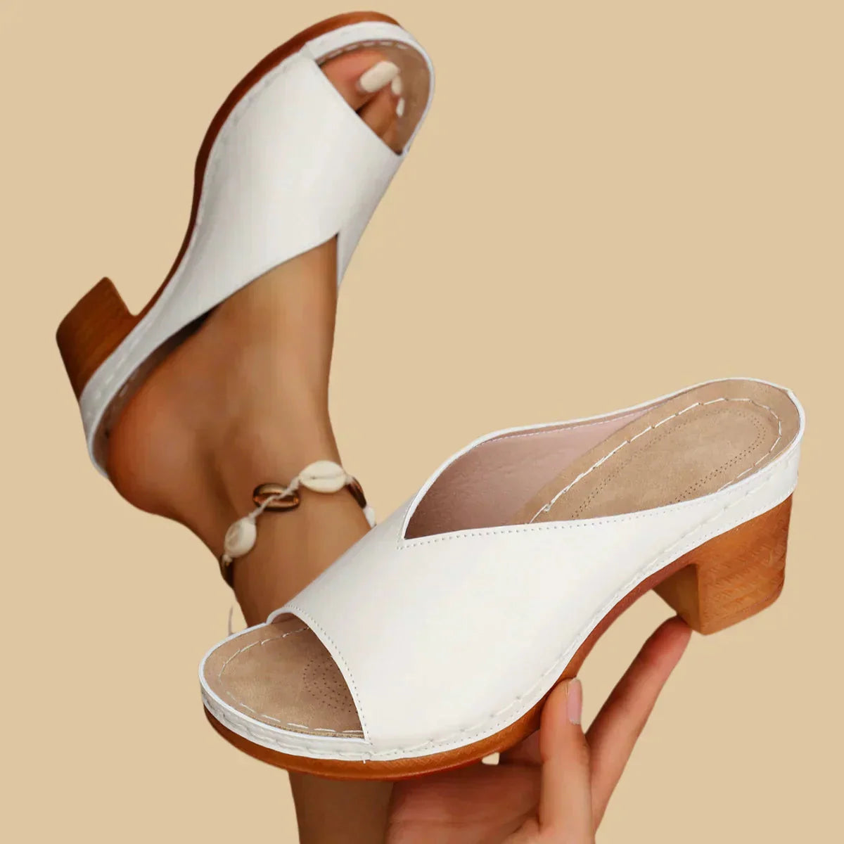 Sophia | Schicke und bequeme Damen Sommersandalen mit Absatz