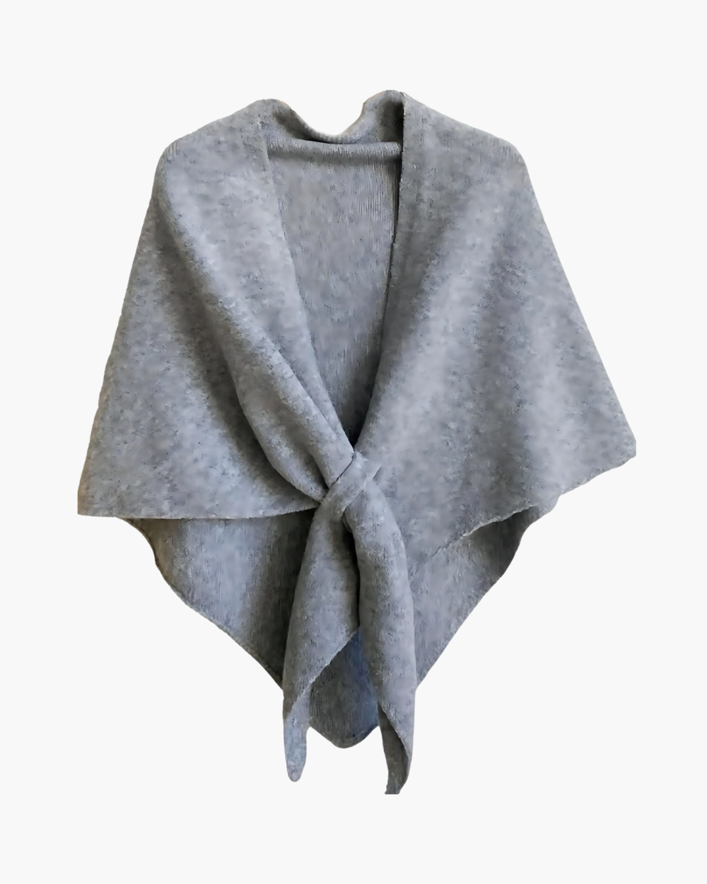 Überwurf Poncho aus Wolle mit Bindung vorne