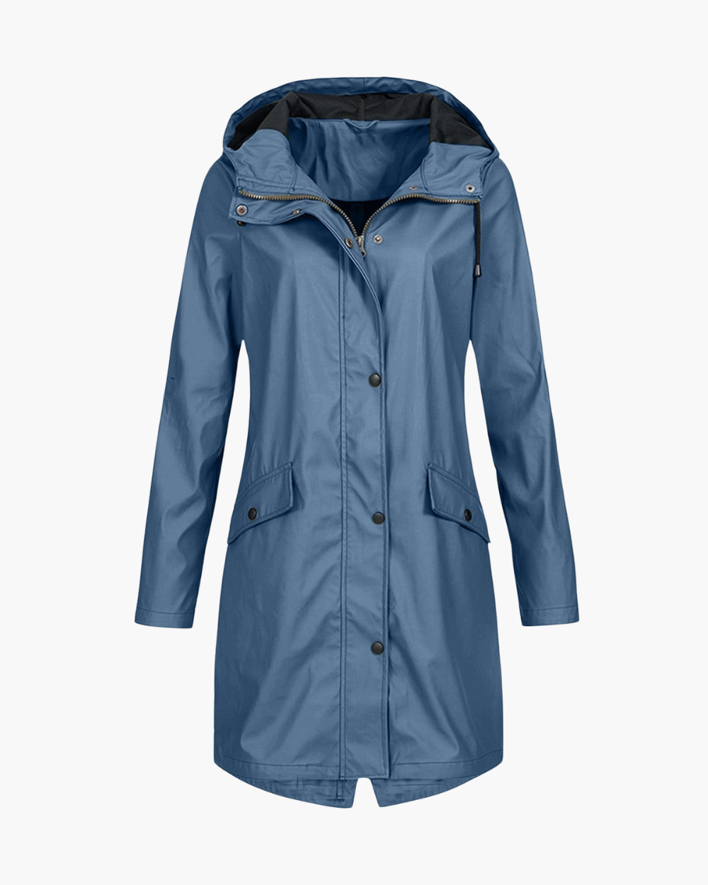 Langer Regenmantel Parka mit wasserabweisender Beschichtung