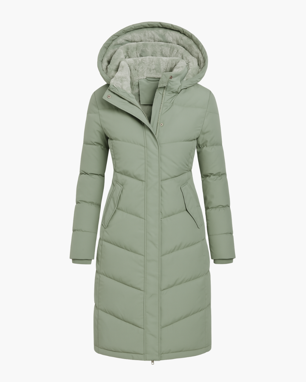 Stepp Wintermantel mit Kapuze und Fleecefutter