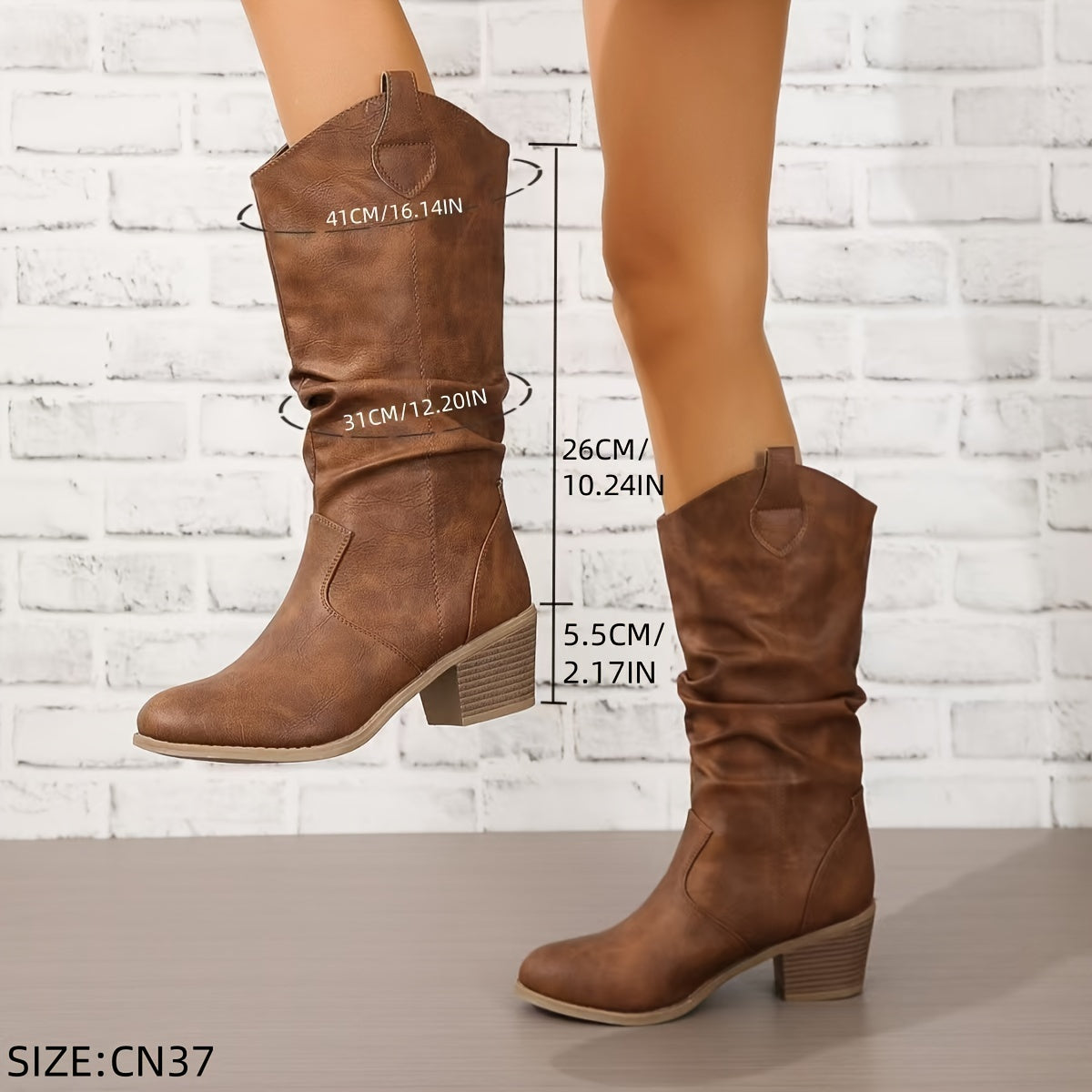 Sophia | Elegante und bequeme Cowboystiefel mit weitem Schaft