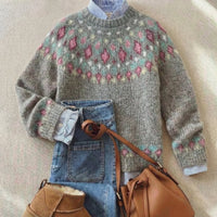 Lena | Weicher und stilvoller Damen Strickpullover mit nordischem Design