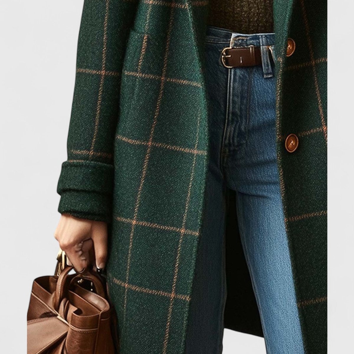 Emilia | Women's Checkered Coat – Classic Tailored Style