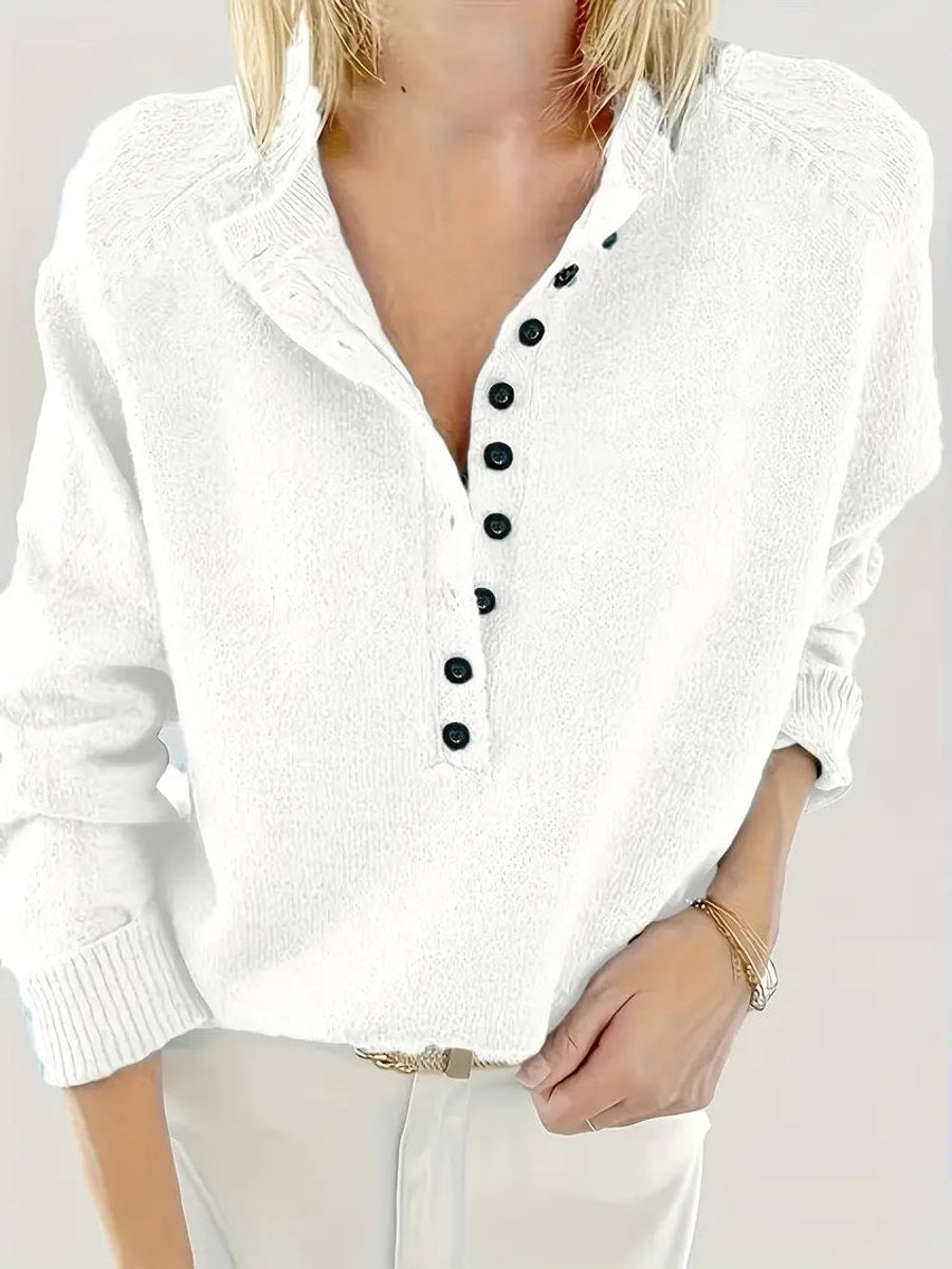 Kerstin | Komfortabler V-Ausschnitt Damen Strickpullover