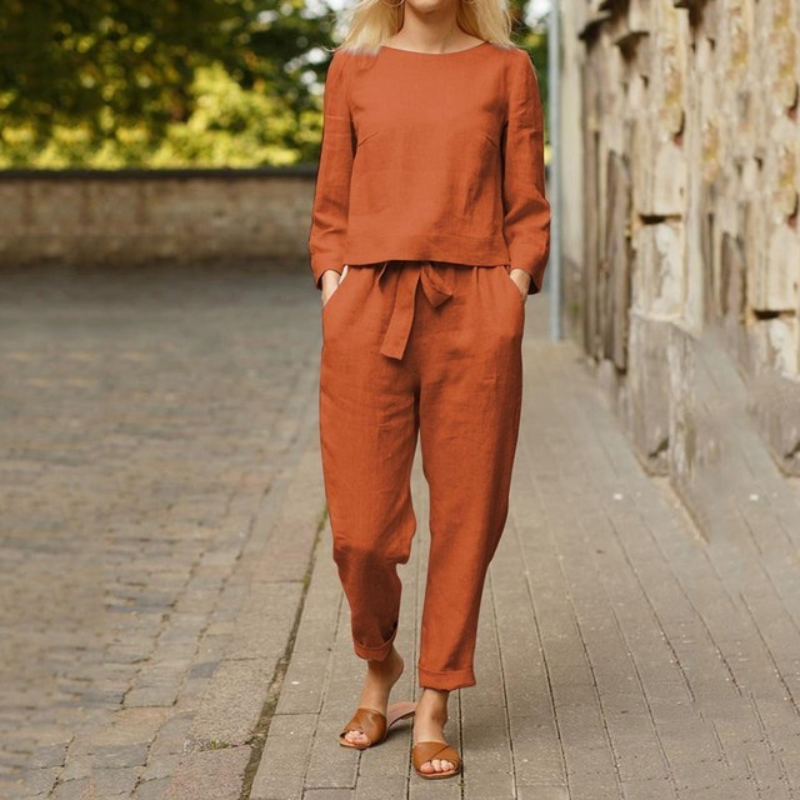 Sarah | Elegantes und leichtes Damen Sommer Zweiteiler Set