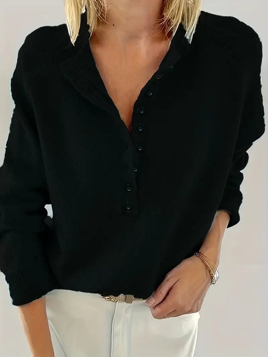 Kerstin | Komfortabler V-Ausschnitt Damen Strickpullover