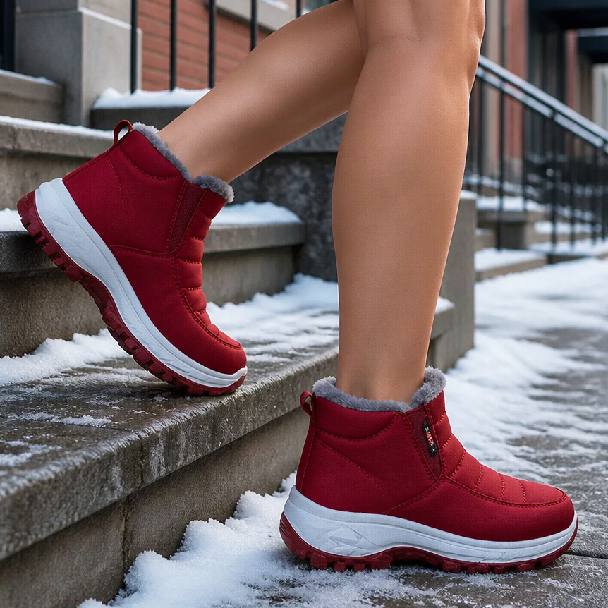 Frostella | Fur-Lined Ankle Boots – Cozy Winter Style for Women