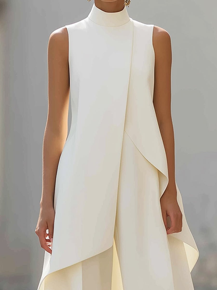 Annika | Asymmetrisches Zweiteiler-Set – Hoher Kragen für Damen