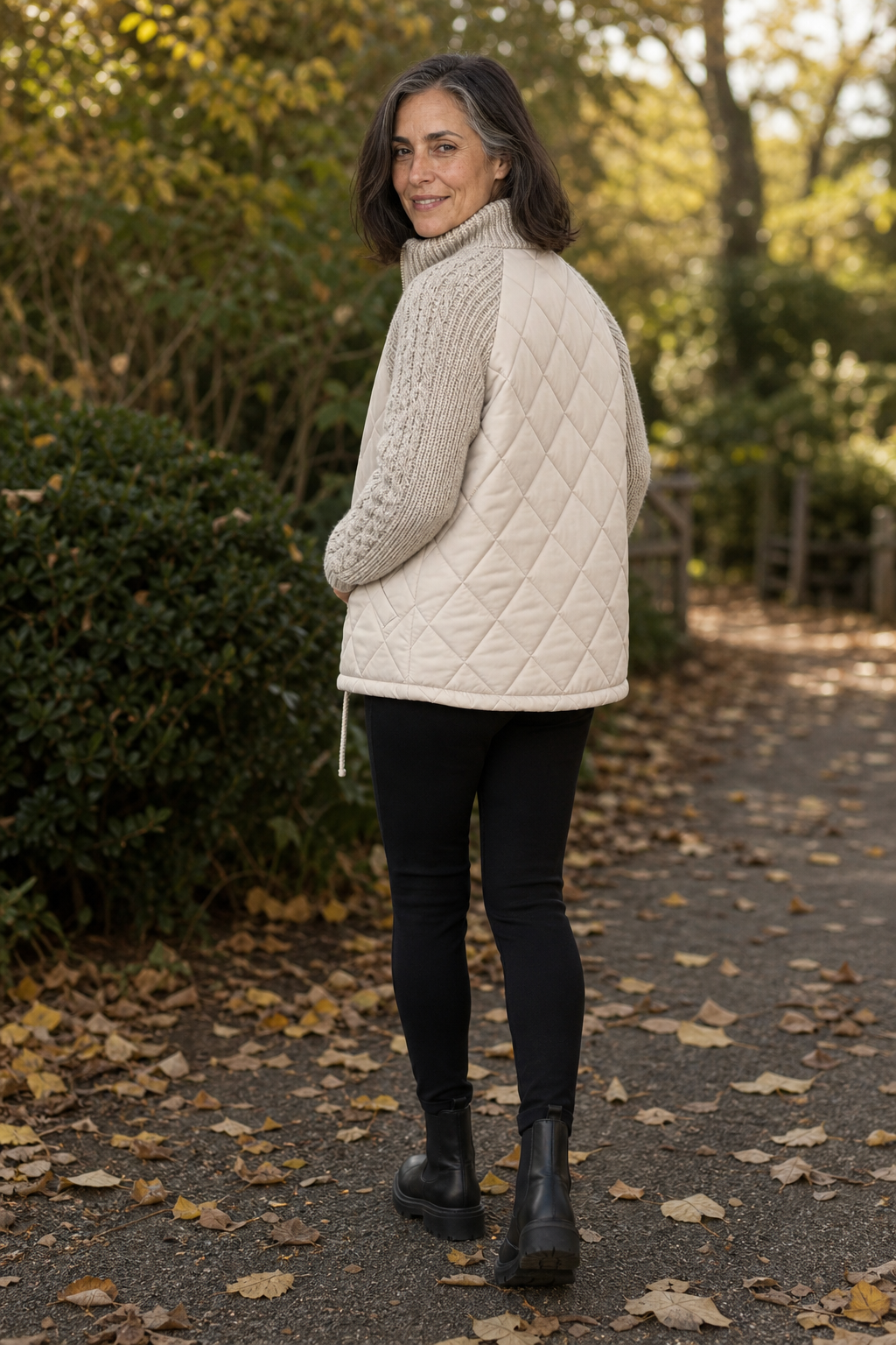 Knitpuff | Quilt Puffer Jacket met Gebreide Panelen