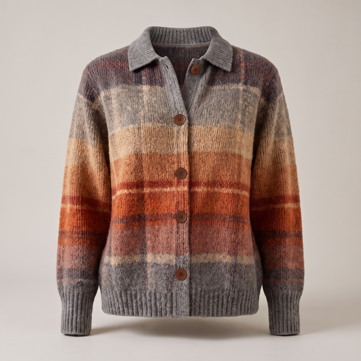 Seren | Strickjacke – Zeitloser Karomuster-Look für Damen