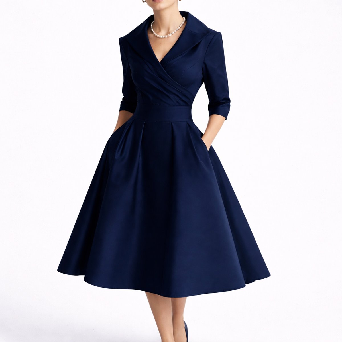 Jessika | Elegantes und bequemes Herbsthochzeits-Midikleid