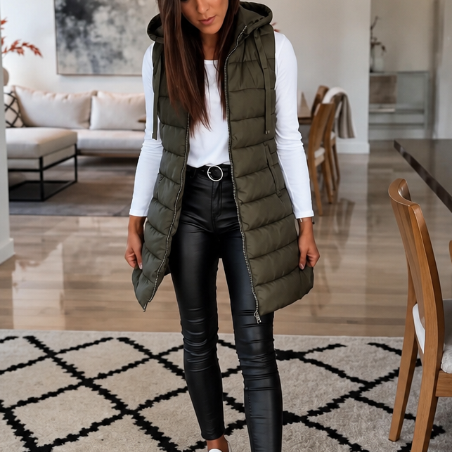 Wearbella | Longline Puffer Vest – Warm en Casual Damesstijl