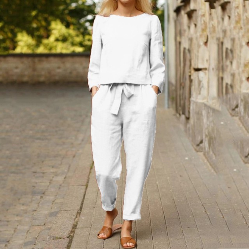 Sarah | Elegantes und leichtes Damen Sommer Zweiteiler Set
