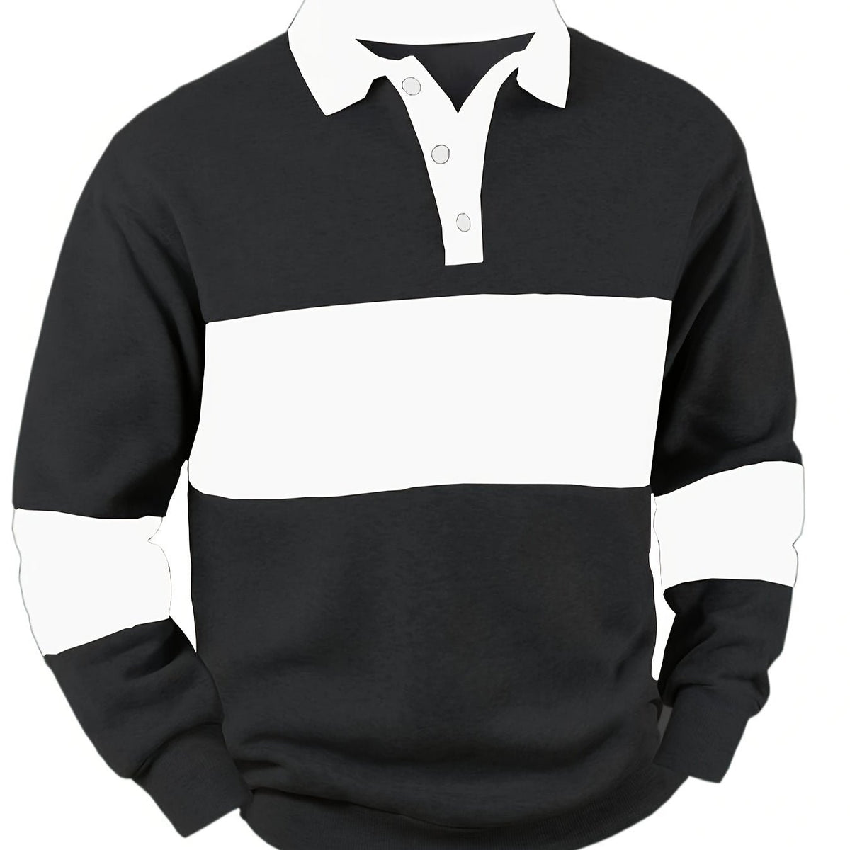 Grayson | Colour-Block Langarm Polo-Shirt