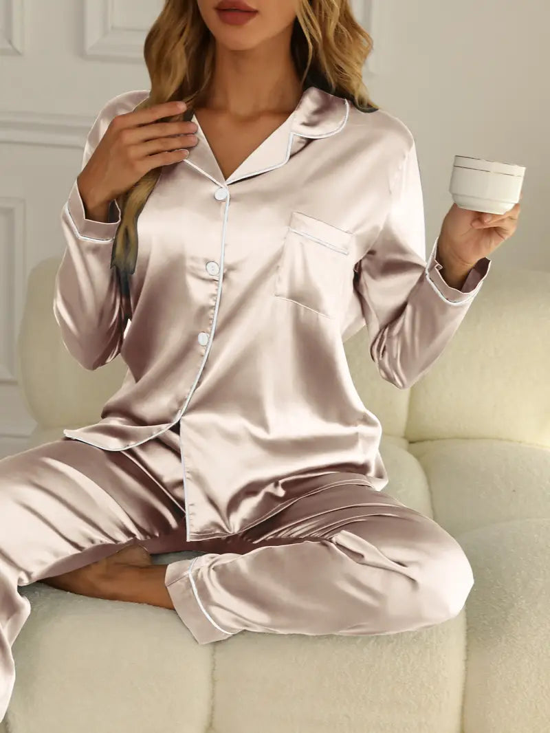 Tjitske | Satin Pyjama Set – Luxuriös und Komfortabel für Damen