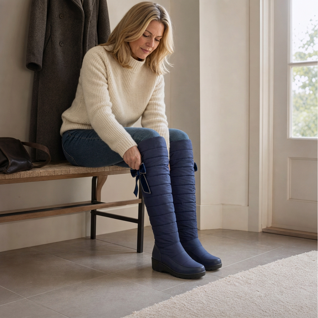 Duvella | Quilted Tall Winter Boots for Women
