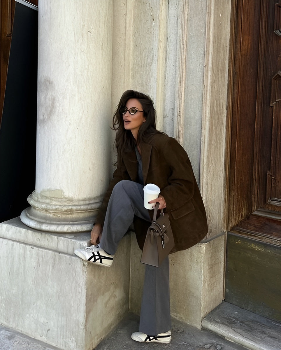Doreen | Luxuriöser und Weiche Textur Wildleder Blazer