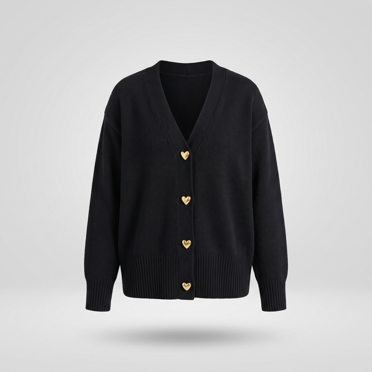 Maisie | Cardigan mit Herzknöpfen für Frauen