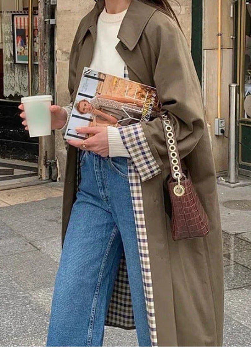 Lisa | Oversized und karierter Damen Trenchcoat