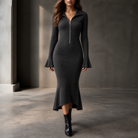 Martina | Stilvoll und bequem Damen Strick Midikleid